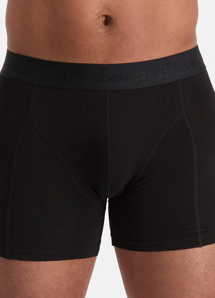 Bamboo Basics short 3 pack boxershorts en tricot noir ton sur ton homme