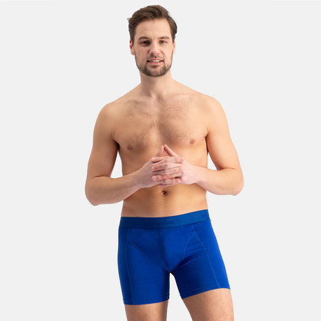 Bamboo Basics short 3 pack knitted boxer shorts grey blue jeans men
