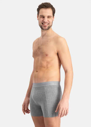 Bamboo Basics short 3 pack knitted boxer shorts grey blue jeans men