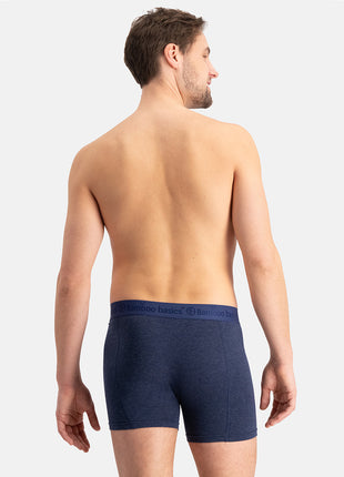 Bamboo Basics short 3 pack knitted boxer shorts grey blue jeans men