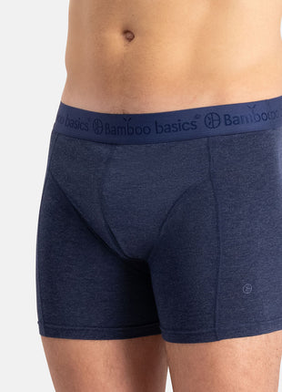 Bamboo Basics short 3 pack knitted boxer shorts grey blue jeans men