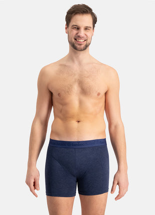 Bamboo Basics short 3 pack knitted boxer shorts grey blue jeans men