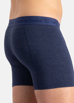 Bamboo Basics short 3 pack knitted boxer shorts grey blue jeans men