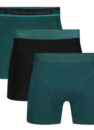 Bamboo Basics short 3 pack knitted boxer shorts teal men