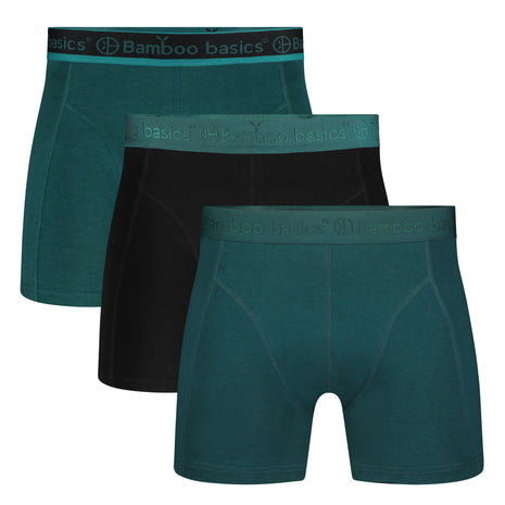 Bamboo Basics short 3 pack knitted boxer shorts teal men