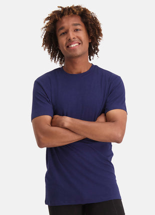 Bamboo Basics t-shirt ronde hals 2 pack knitted r-neck t-shirt blue heren