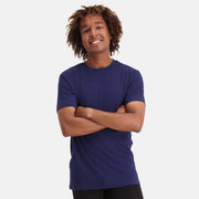 Bamboo Basics t-shirt round neck 2 pack knitted r-neck t-shirt blue men