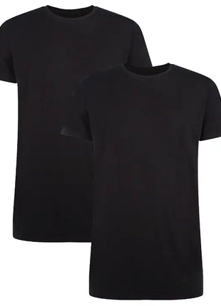 Bamboo Basics t-shirt long fit round neck 2 pack optical white men