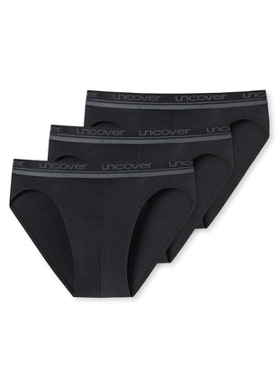 Schiesser slip 3 pack uncover rio briefs black heren 173903-000 Schiesser slip lot de 3 uncover rio briefs black hommes