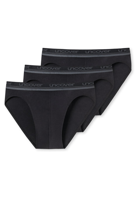 Schiesser slip 3 pack uncover rio briefs black heren 173903-000 Schiesser slip lot de 3 uncover rio briefs black hommes