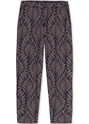 Schiesser pyjama long interlock bleu marine femme