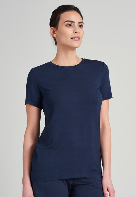 Schiesser women's shirt mix + relax blue