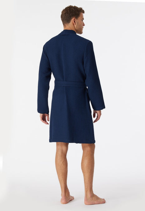 Schiesser bathrobe Essentials bathrobe dark blue Men