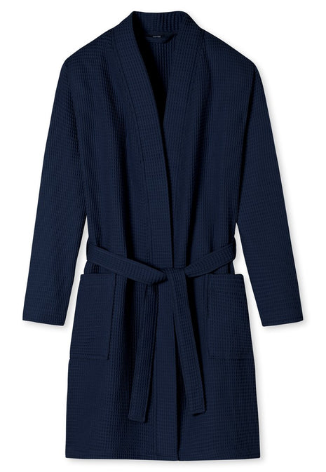 Schiesser Essentials Bathrobe Dark Blue Women