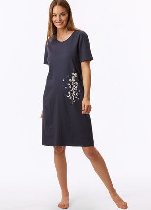 Robe de nuit Schiesser Uncover gris-bleu femme
