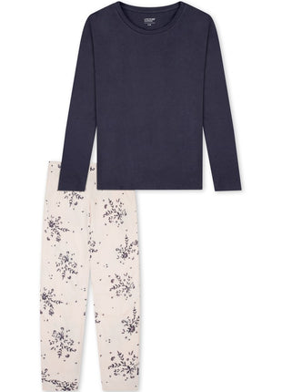 Schiesser long pyjamas Uncover blue-grey women