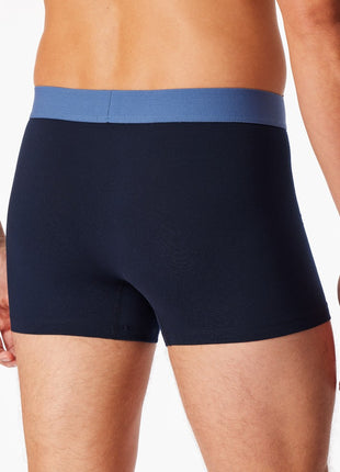 Schiesser short 3-pack 95/5 organic cotton boxer briefs midnight blue men
