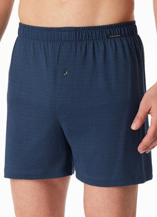 Schiesser Boxer Shorts 2 Pack Organic Cotton Dark Blue Men