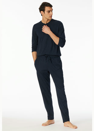 Schiesser lange broek mix + relax blue heren