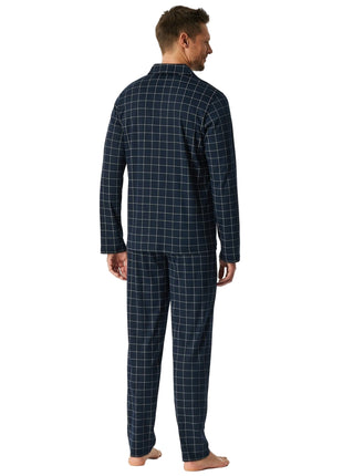 Schiesser pyjama lange broek fine interlock nightblue heren