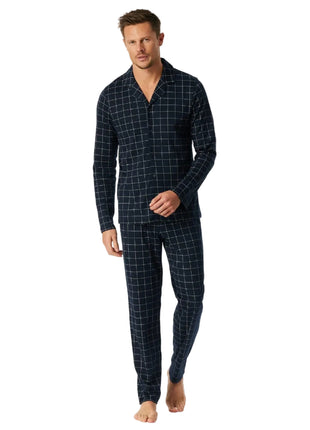 Schiesser pyjama lange broek fine interlock nightblue heren