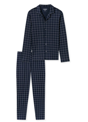 Schiesser pyjama lange broek fine interlock nightblue heren