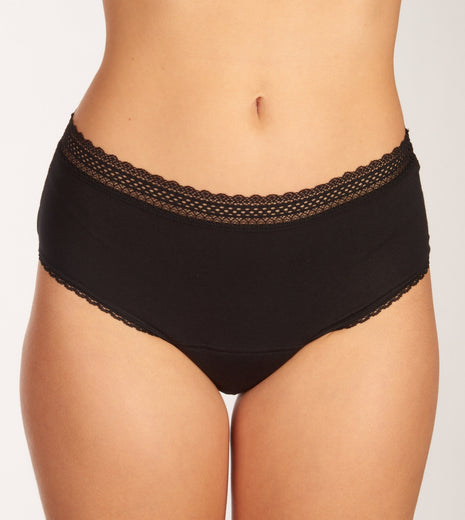 Schiesser menstruatie slip 2 pack secret care period panties lace medium flow black dames 176300-000 Schiesser slip menstruel lot de 2 secret care period panties lace medium flow black femmes