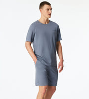Schiesser pyjama pantalon court modern bonded blue hommes