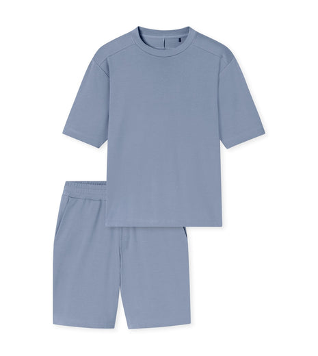 Schiesser pyjama korte broek modern nightwear blue heren 183631-808 Schiesser pyjama pantalon court modern nightwear blue hommes