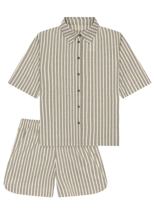 Schiesser pyjama korte broek selected premium olive dames 183601-707 Schiesser pyjama pantalon court selected premium olive femmes