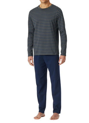 Schiesser pyjama lange broek casual essentials anthracite heren 182197-203 Schiesser pyjama pantalon long casual essentials anthracite hommes