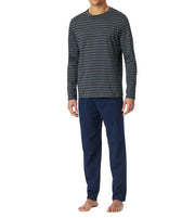 Schiesser pajamas long pants casual essentials anthracite men