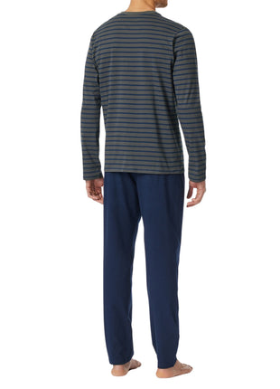 Schiesser pyjama lange broek casual essentials anthracite heren 182197-203 Schiesser pyjama pantalon long casual essentials anthracite hommes