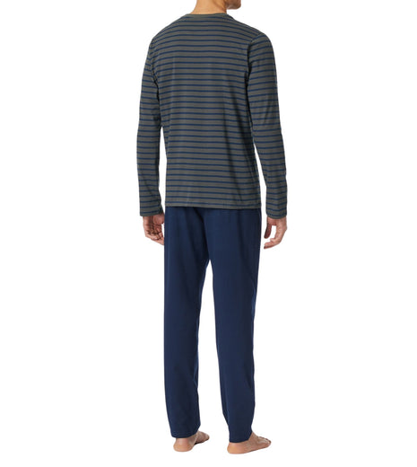 Schiesser pyjama lange broek casual essentials anthracite heren 182197-203 Schiesser pyjama pantalon long casual essentials anthracite hommes