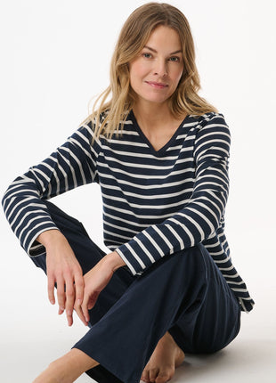 Schiesser pyjama lange broek casual essentials midnight blue dames 181756-804 Schiesser pyjama pantalon long casual essentials midnight blue femmes