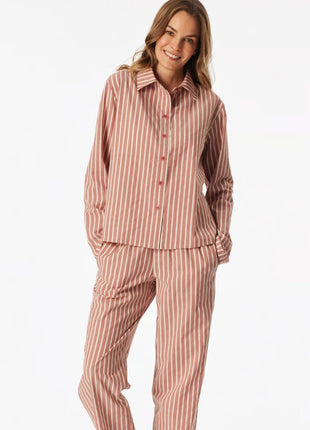Schiesser pyjama lange broek selected premium terracotta dames 183602-532 Schiesser pyjama pantalon long selected premium terracotta femmes
