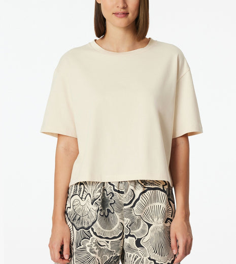 Schiesser pyjamashirt mix + relax pearl dames 183642-104 Schiesser haut de pyjama mix + relax pearl femmes