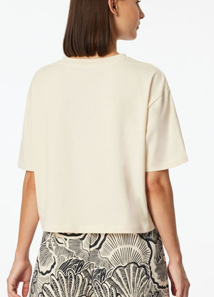 Schiesser pyjamashirt mix + relax pearl dames 183642-104 Schiesser haut de pyjama mix + relax pearl femmes