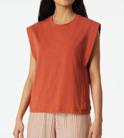 Schiesser haut de pyjama mix + relax sleeveless terracotta femmes