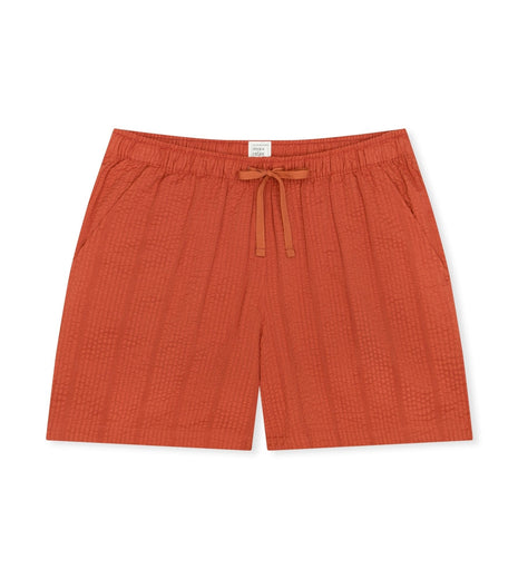 Schiesser pyjamashort mix + relax terracotta dames 183666-532 Schiesser short de pyjama mix + relax terracotta femmes