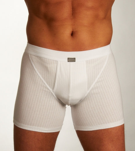 Schiesser short 2 pack authentic 4-1 rib shorts white heren 103399-100 Schiesser boxer 2 pack authentic 4-1 rib shorts white hommes