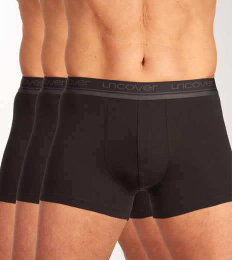 Schiesser short 3 pack uncover boxer briefs black heren 173905-000 Schiesser boxer lot de 3 uncover boxer briefs black hommes
