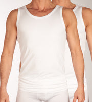 Schiesser singlet 2 pack 95/5 organic cotton undershirts white men
