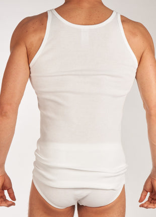 Schiesser singlet 2 pack original classics 2-2 rib undershirts white heren 005051-100 Schiesser débardeur lot de 2 original classics 2-2 rib undershirts white hommes