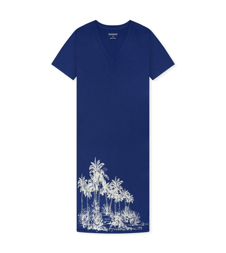 Schiesser slaapkleedje blue dames 183668-800 Schiesser robe de nuit blue femmes