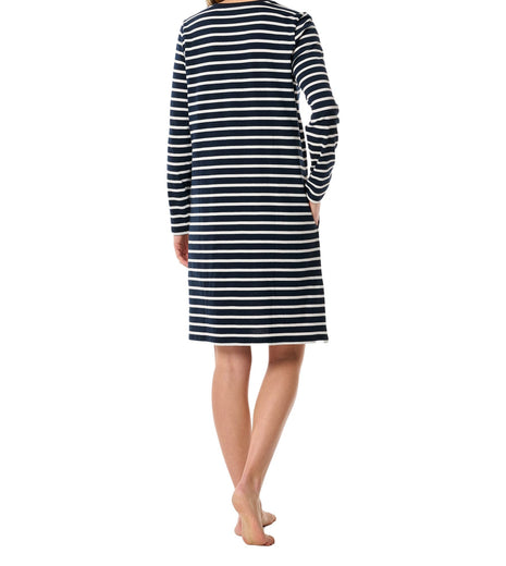 Schiesser slaapkleedje casual essentials midnight blue dames 181745-804 Schiesser robe de nuit casual essentials midnight blue femmes