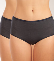 Schiesser slip lot de 2 modal essentials midi panties midnight blue femmes