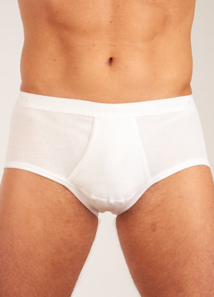 Schiesser slip 2 pack original classics 2-2 rib sports briefs white heren 005052-100 Schiesser slip lot de 2 original classics 2-2 rib sports briefs white hommes
