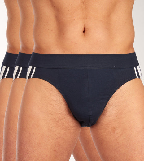 Schiesser slip 3 pack 95/5 organic cotton rio briefs dark blue heren 173815-803 Schiesser slip lot de 3 95/5 organic cotton rio briefs dark blue hommes