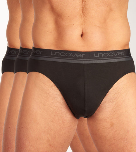 Schiesser slip 3 pack uncover rio briefs black heren 173903-000 Schiesser slip lot de 3 uncover rio briefs black hommes